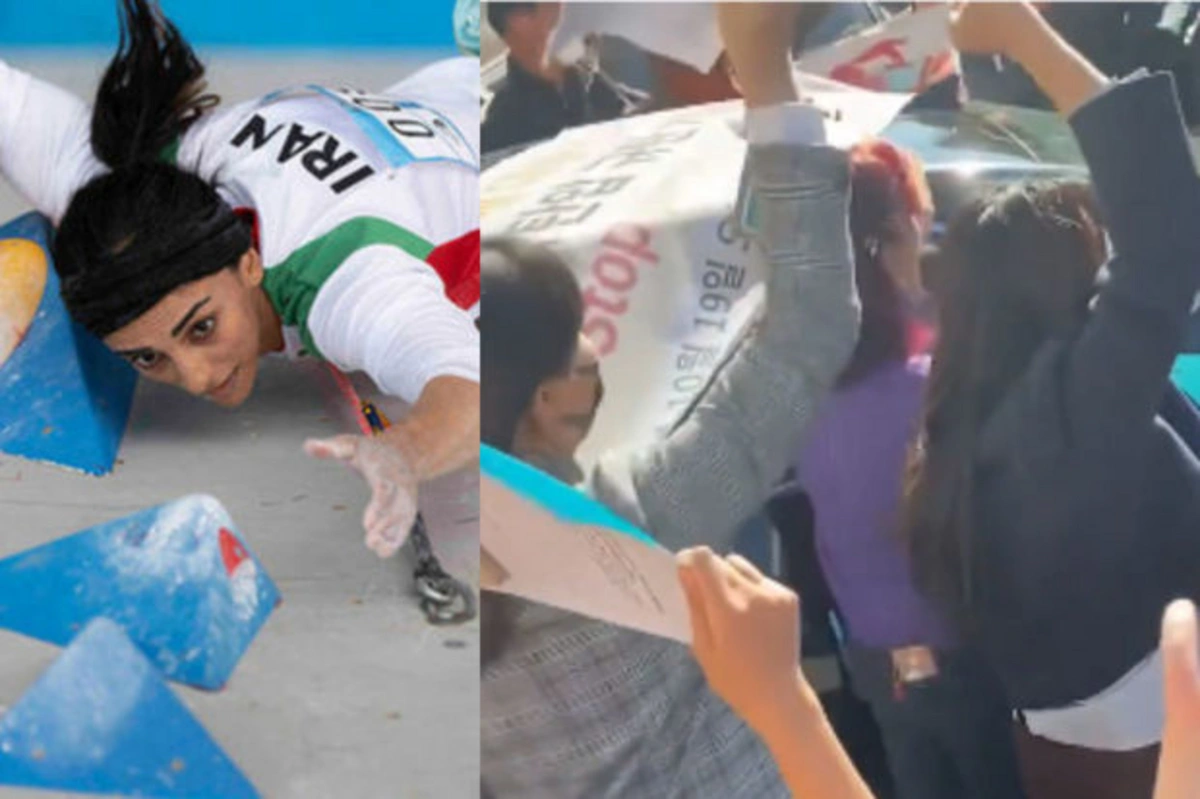 Корейцы провели акцию перед посольством Ирана из-за исчезнувшей спортсменки - ВИДЕО